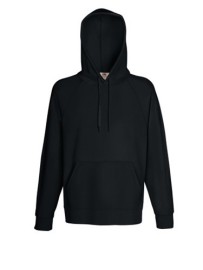 Fruit of the Loom, Lightweight Hooded Sweat, Hooded Men's Hoodie, Black, 2XL