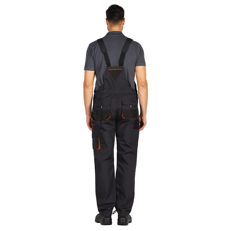 HAMMER BIB PANTS, working bib pants, dark gray