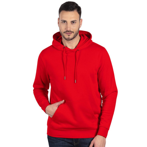 ABSOLUT HOODY, organic cotton hooded sweatshirt, 280 g/m2, red