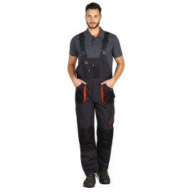 HAMMER BIB PANTS, working bib pants, dark gray