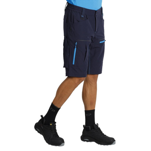 PANTHER BERMUDA, elastic work bermuda, blue