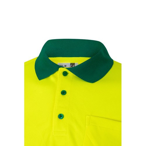 VL VULCAN LARGE. Bird-eye dvobojna polo majica (160g/m²) sa dugim rukavima, od poliestera (100%)