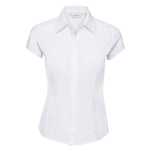 RUSSELL women's SS Pol-Cot Fit Ppln Shirt