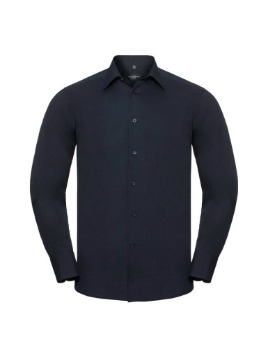RUSSELL men's LS Po-Ct Tail Pop Shirt