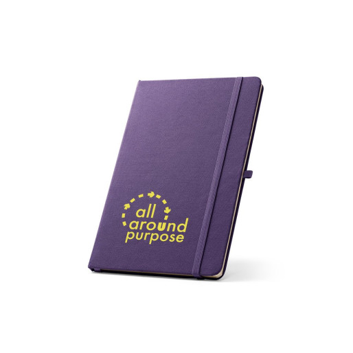 ANNE. A5 notebook in recycled polyester (100% rPET) with lined pages