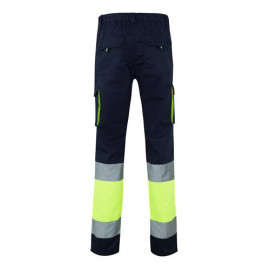 VL ZEUS LARGE. Two-tone, multi-pocket stretch trousers (240g/m²), in cotton (46%), EME (38%) and polyester (16%)