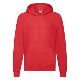 Fruit of the Loom, Lightweight Hooded Sweat, muški duks sa kapuljačom, crvena , M