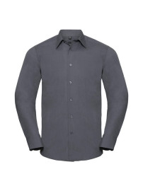 RUSSELL men's LS Po-Ct Tail Pop Shirt