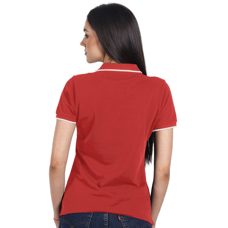 ATLANTIC LADY, women's polo shirt, 190 g/m2, red