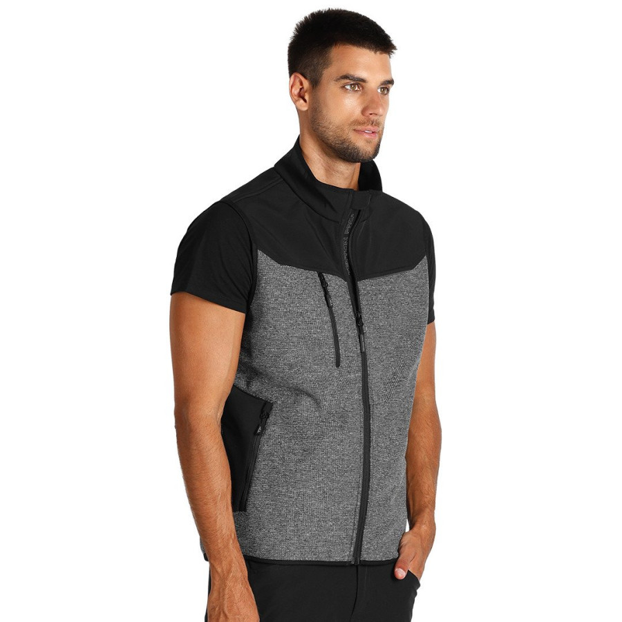 PANTHER GREY VEST, softshell prsluk, crni