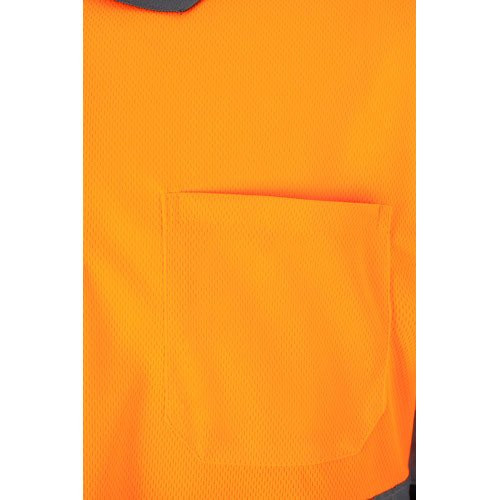 VL VULCAN LARGE. Bird-eye dvobojna polo majica (160g/m²) sa dugim rukavima, od poliestera (100%)