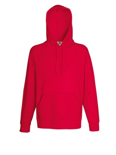 Fruit of the Loom, Lightweight Hooded Sweat, Men's Hooded Hoodie, Red, L