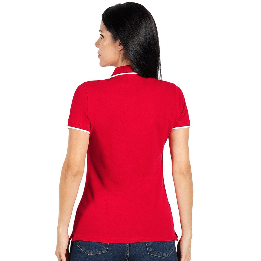 ATLANTIC LADY, ženska polo majica, 190 g/m2, crvena