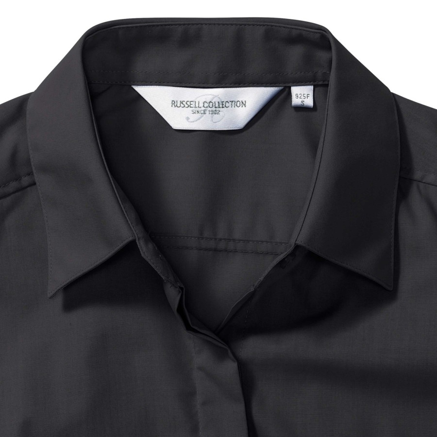 RUSSELL women's SS Pol-Cot Fit Ppln Shirt