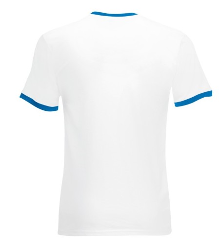 Fruit of the Loom, Valueweight Ringer T, men's double-breasted cotton T-shirt