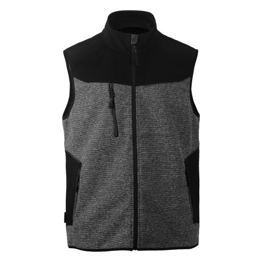 PANTHER GREY VEST, softshell bodywarmer, black
