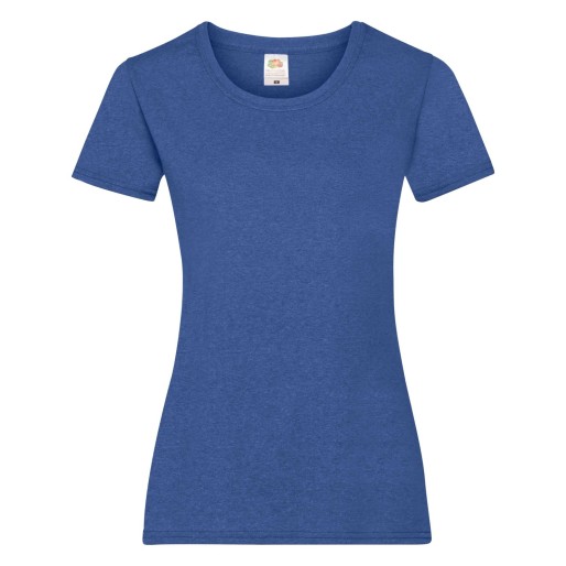 Fruit of the Loom, Valueweight, Women's Cotton T-shirt, Retro Ash Royal, M