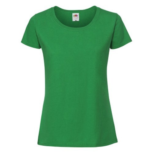 Fruit of the Loom, Ladies Iconic Ringspun Premium T, ženska majica kratkih rukava, kelly zelena, L