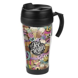 LAVA CLEAR, plastic travel mug, 400 ml, black