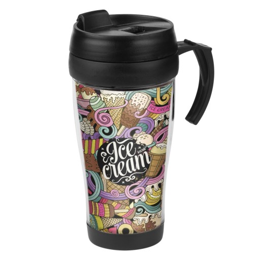 LAVA CLEAR, plastic travel mug, 400 ml, black