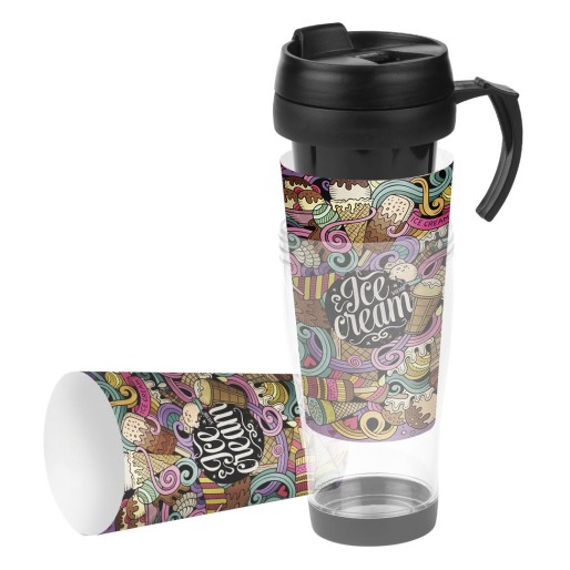 LAVA CLEAR, plastic travel mug, 400 ml, black