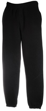 Fruit Of The Loom, Classic Elasticated Cuff Jog Pants, Leggings, Black, 2XL