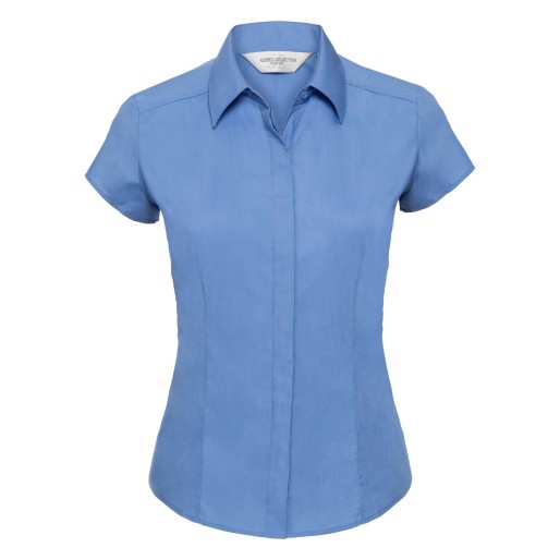 RUSSELL women's SS Pol-Cot Fit Ppln Shirt