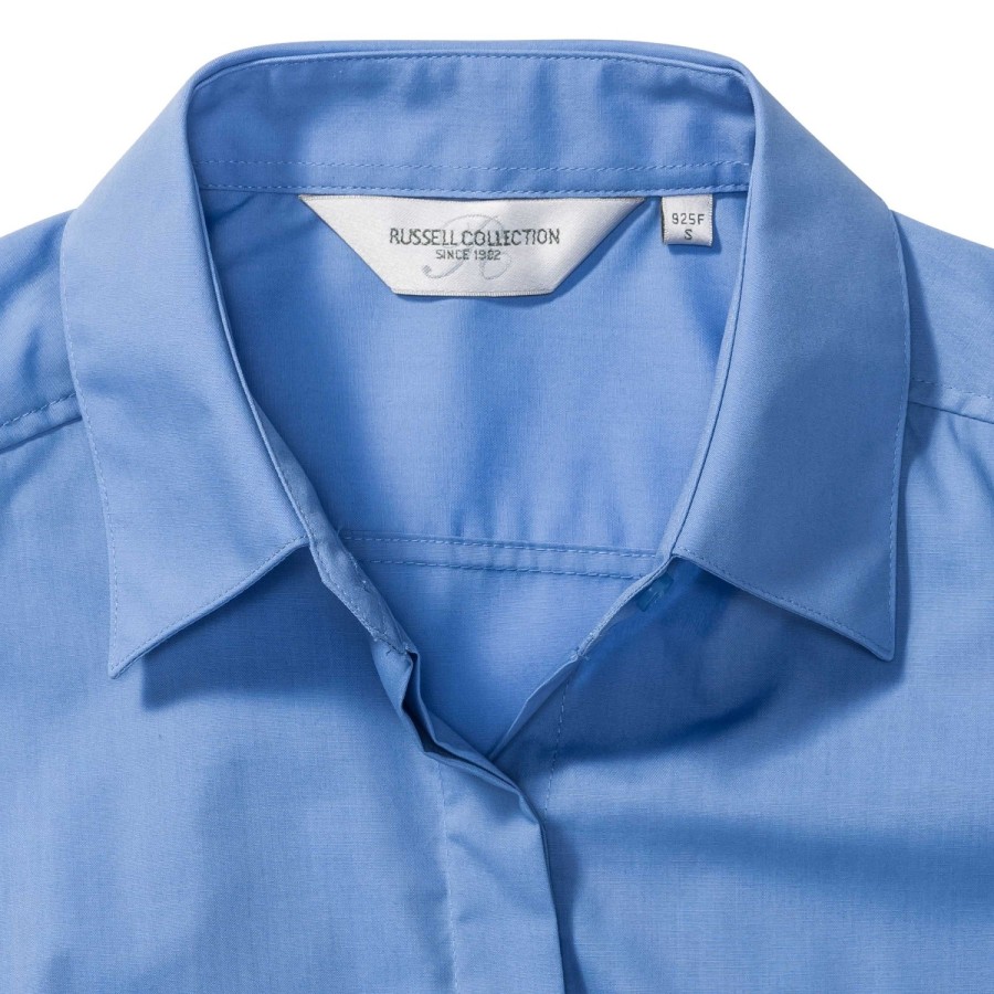 RUSSELL women's SS Pol-Cot Fit Ppln Shirt