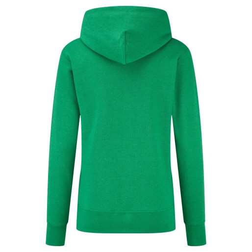 Fruit of the Loom, LADIES CLASSIC HOODED SWEAT, ženski duks sa kapuljačom, retro melirana zelena