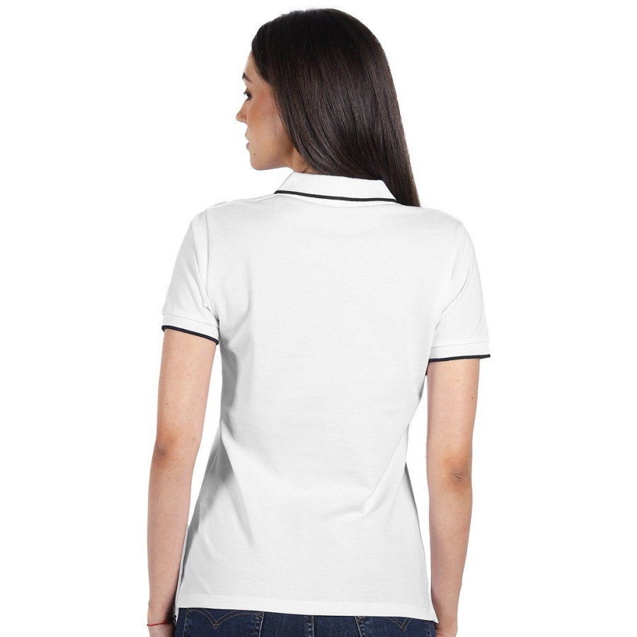 ATLANTIC LADY, women's polo shirt, 190 g/m2, white