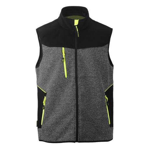 PANTHER GREY VEST, softshell prsluk, neon žuti
