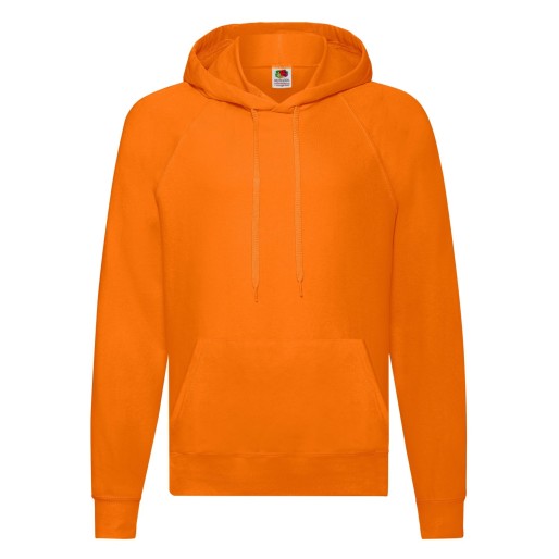 Fruit of the Loom, Lightweight Hooded Sweat, Men's Hooded Hoodie, Orange, M