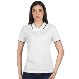 ATLANTIC LADY, women's polo shirt, 190 g/m2, white