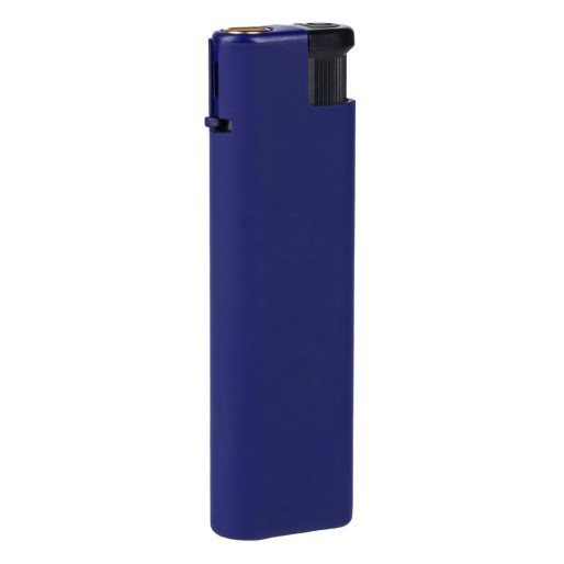 IGNIS SOFT, plastic electronic lighter in metal case, with turbo flame, blue