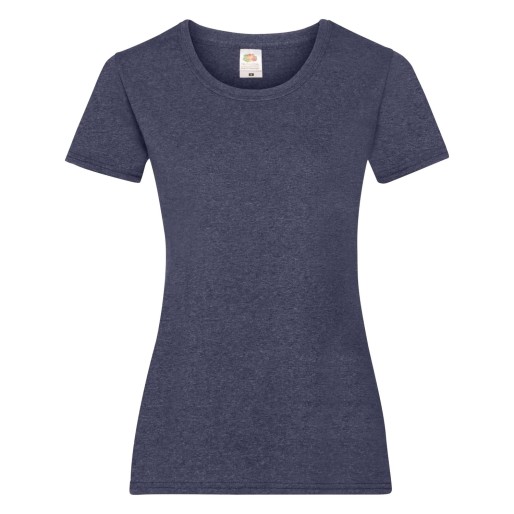 Fruit of the Loom, Valueweight, Women's Cotton T-shirt, Heather Navy, 2XL