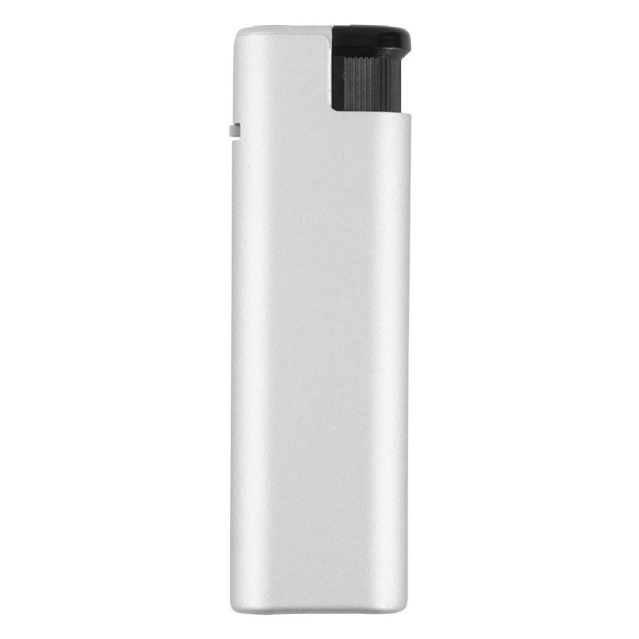 IGNIS SOFT, plastic electronic lighter in metal case, with turbo flame, silver