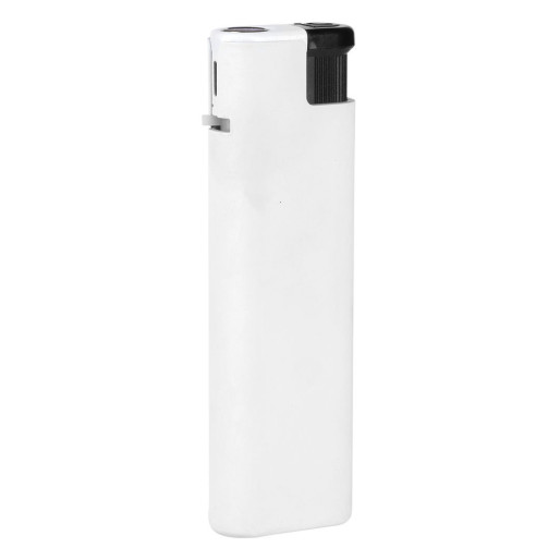 IGNIS SOFT, plastic electronic lighter in metal case, with turbo flame, white