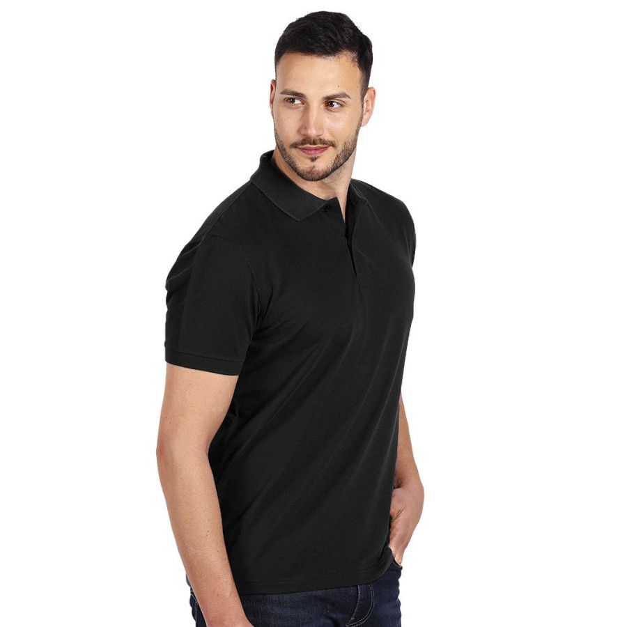 GO GREEN, polo majica, 180 g/m2, crna
