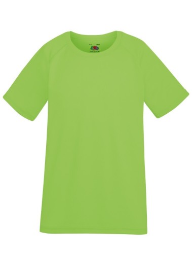 Fruit of the Loom, Performance, Men's Kids Sports T-Shirt, Lime, 7-8 p.m.