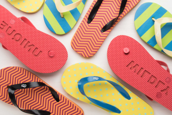 CreaPlaya customisable beach slippers - sole
