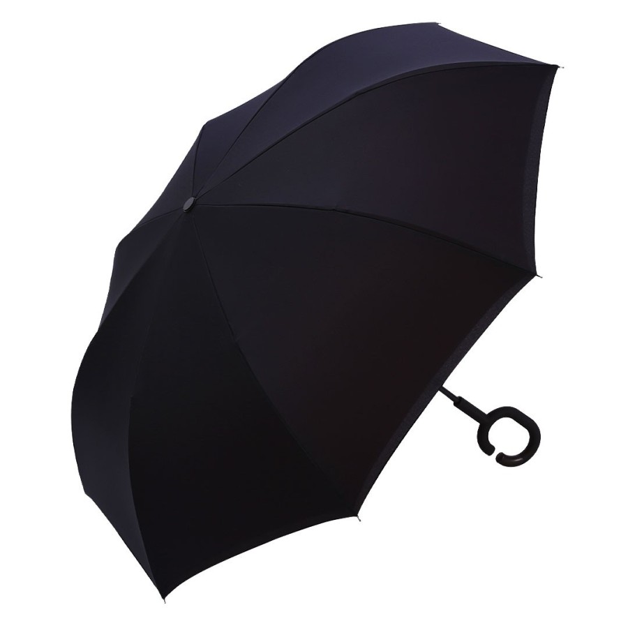 PAMPAS, reversible umbrella with manual opening, gray