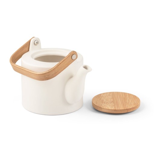 GLOGG. 700 ml ceramic teapot with bamboo lid 700 ml