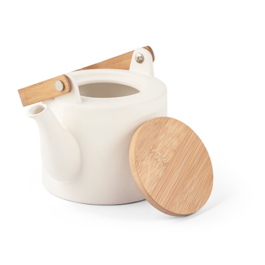 GLOGG. 700 ml ceramic teapot with bamboo lid 700 ml