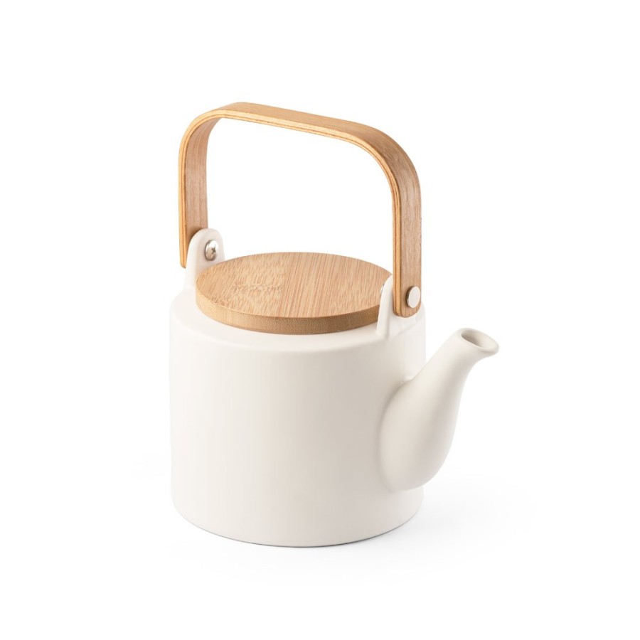 GLOGG. 700 ml ceramic teapot with bamboo lid 700 ml
