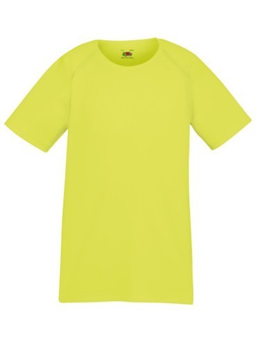 Fruit of the Loom, Performance, Men's Kids Sports T-Shirt, Light Yellow, 12-13