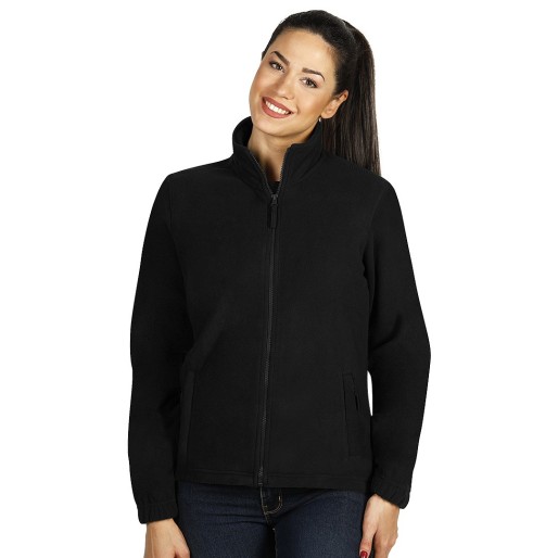 POLARIS LADY, women's polar fleece jacket/sweatshirt, black