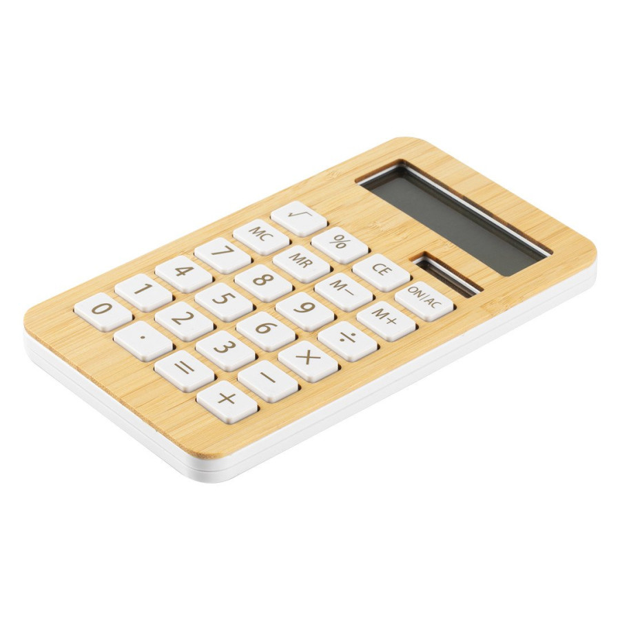 LOGIC, solar powered calculator, 12 digits includes lr1130 battery, beige