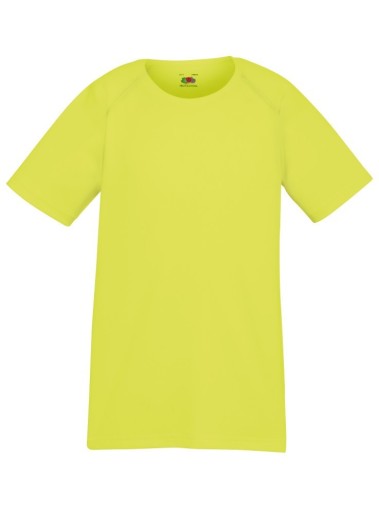 Fruit of the Loom, Performance, Men's Short Sleeve Children's Sports T-Shirt, Light Yellow, 7-8 p.m.