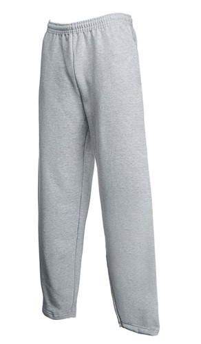 Fruit of the Loom, Classic Open Hem Jog Pants, Flat Tracksuit, Ash Gray, L