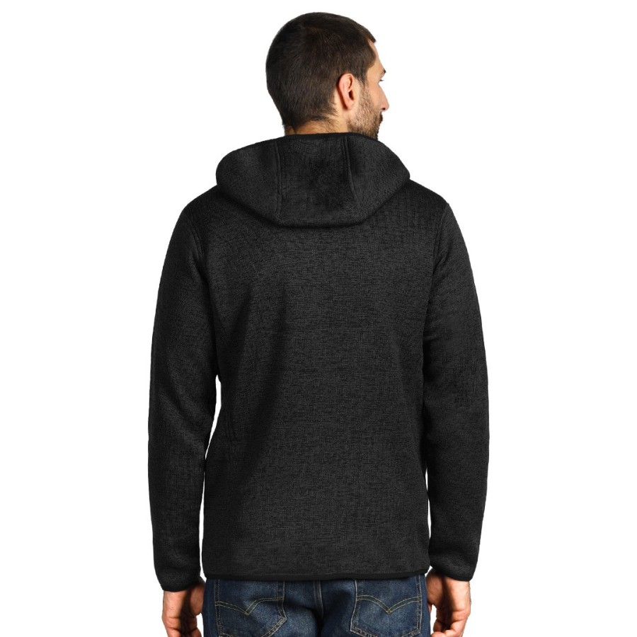 JOKER, unisex mčlange hooded sweatshirt, black